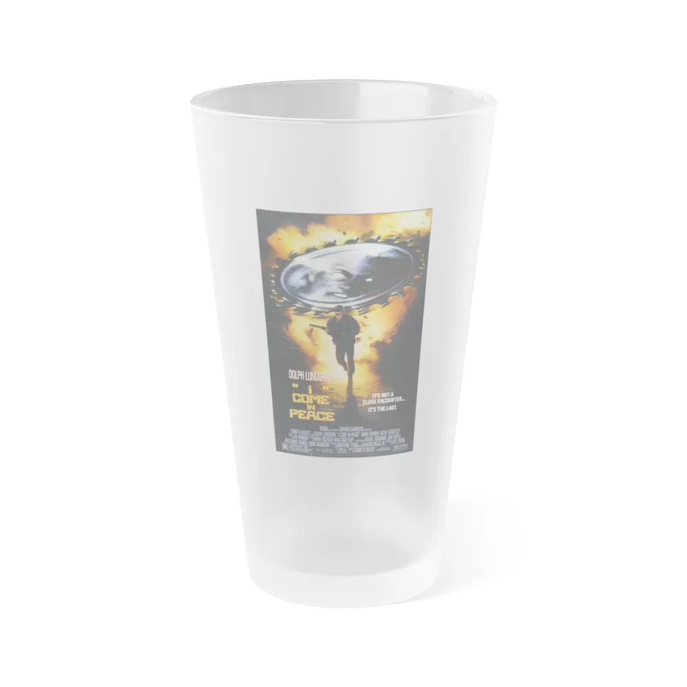 I COME IN PEACE (DARK ANGEL) 1990 Movie Poster - Frosted Pint Glass 16oz-16oz-Frosted-Go Mug Yourself