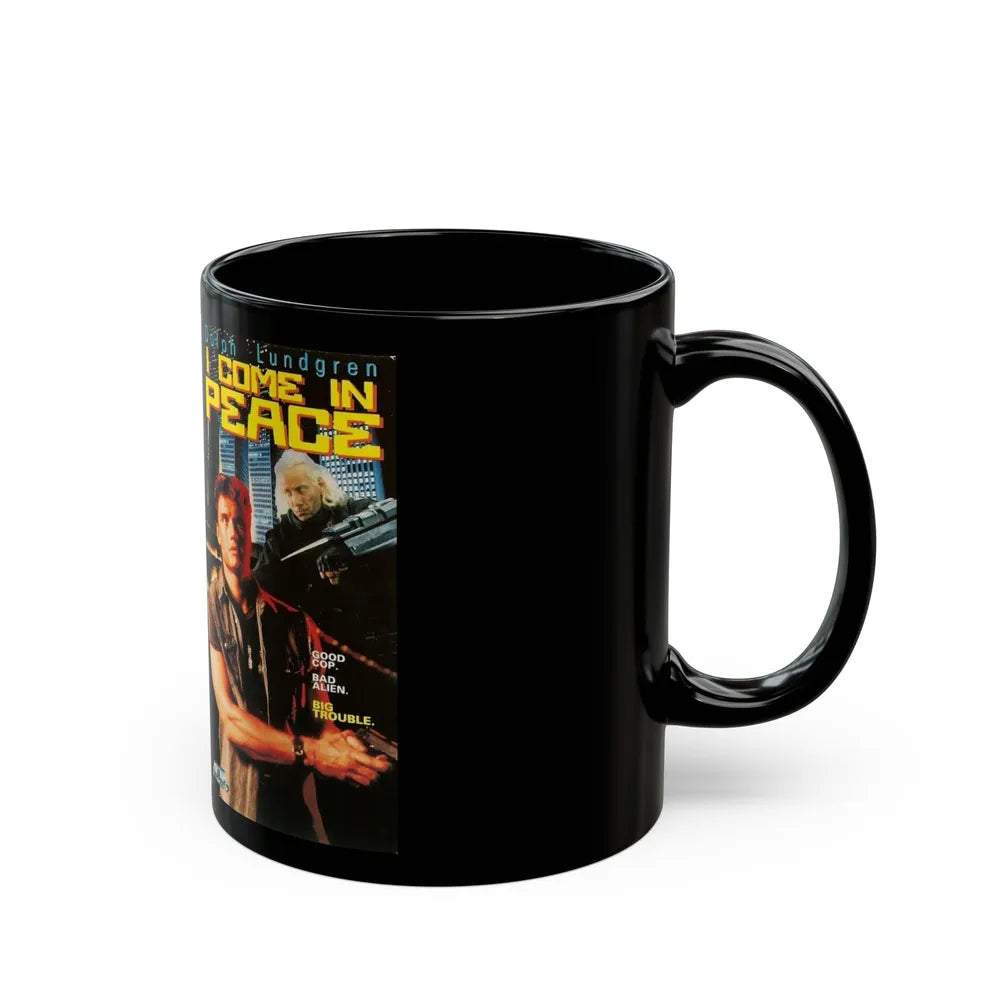 I COME IN PEACE DOLPH LUNDGREN (VHS COVER) - Black Coffee Mug-Go Mug Yourself