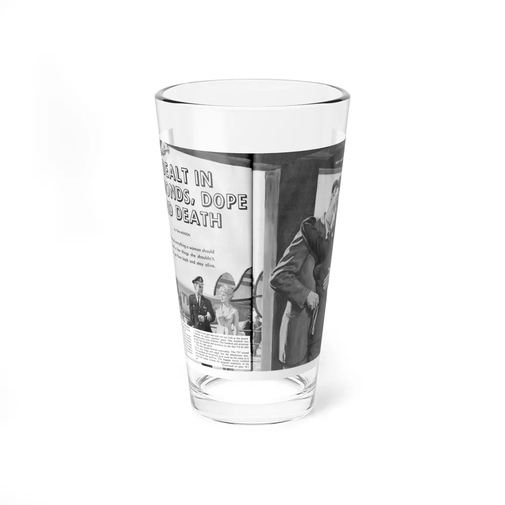 I Dealt In Diamonds, Dope And Death, Man's Book, May 1962 - Pint Glass 16oz-16oz-Go Mug Yourself