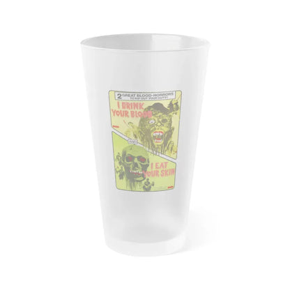 I DRINK YOUR BLOOD & I EAT YOUR SKIN 1971 Movie Poster - Frosted Pint Glass 16oz 16oz Frosted - Go Mug Yourself