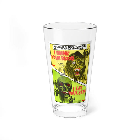 I DRINK YOUR BLOOD & I EAT YOUR SKIN 1971 Movie Poster - Pint Glass 16oz-16oz-Go Mug Yourself