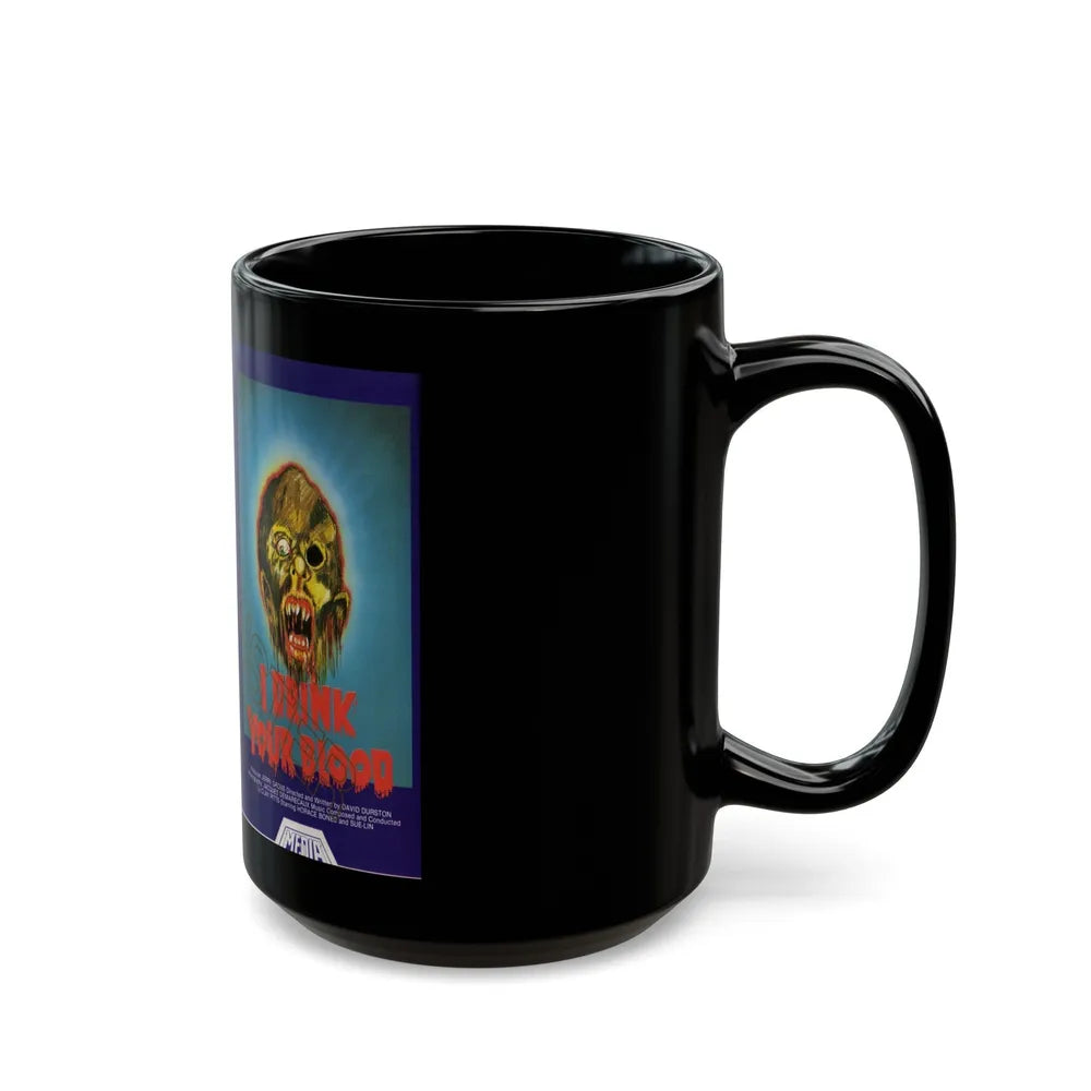 I DRINK YOUR BLOOD MEDIA (VHS COVER) - Black Coffee Mug-Go Mug Yourself