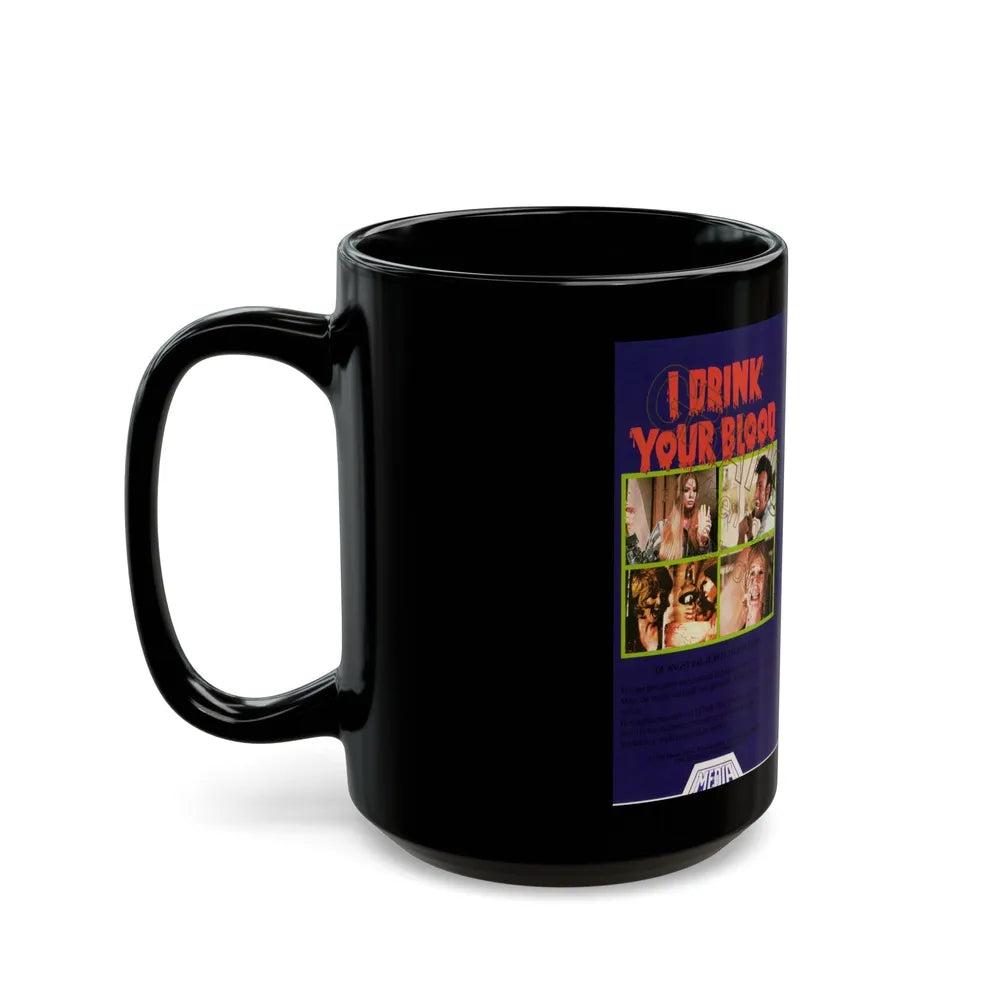 I DRINK YOUR BLOOD MEDIA (VHS COVER) - Black Coffee Mug-Go Mug Yourself