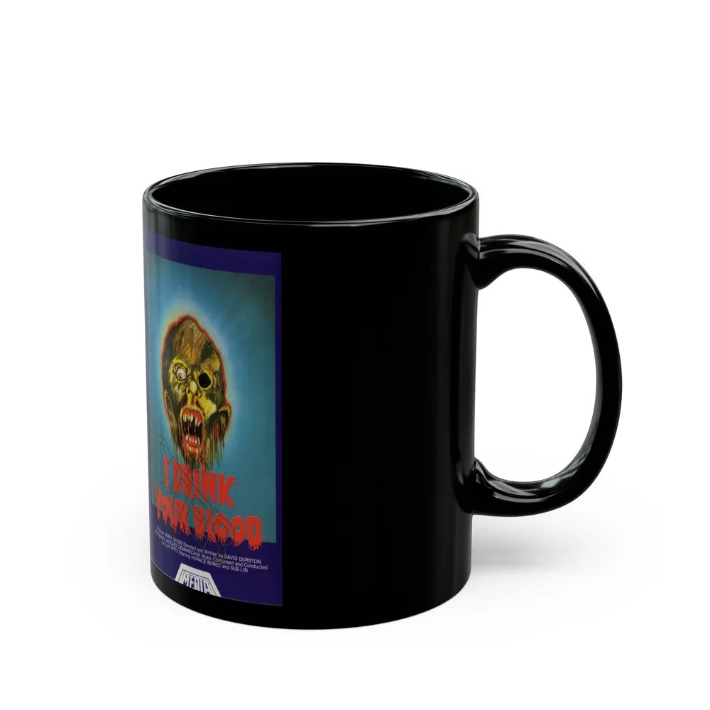 I DRINK YOUR BLOOD MEDIA (VHS COVER) - Black Coffee Mug-Go Mug Yourself