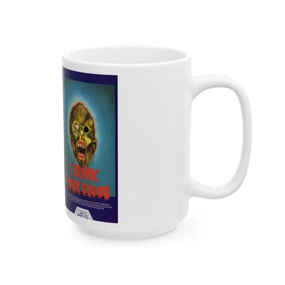 I DRINK YOUR BLOOD MEDIA (VHS COVER) - White Coffee Mug - Go Mug Yourself