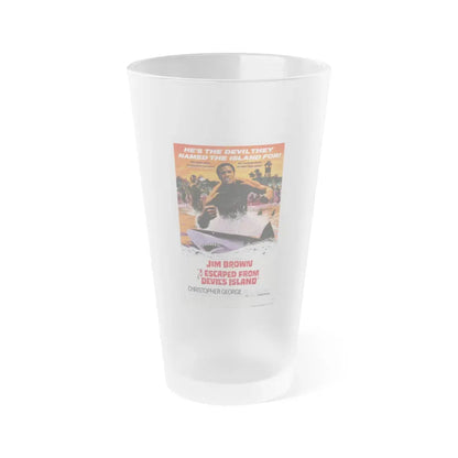 I ESCAPED FROM DEVILS ISLAND 1973 Movie Poster - Frosted Pint Glass 16oz 16oz Frosted - Go Mug Yourself