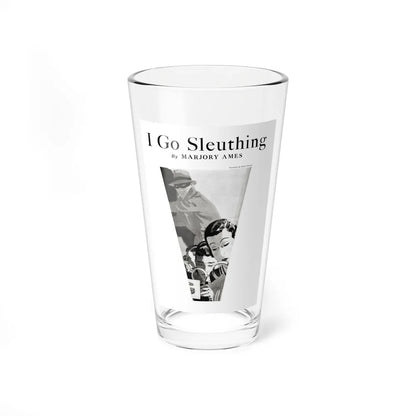 I Go Sleuthing, Mystery magazine, June 1934 - Pint Glass 16oz-16oz-Go Mug Yourself