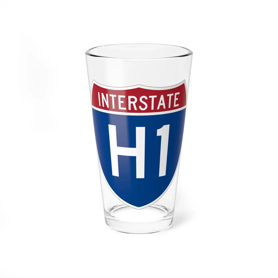 I-H1 (Hawaii) (Road Sign) Pint Glass 16oz 16oz - Go Mug Yourself