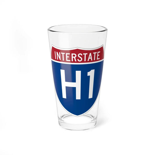 I-H1 (Hawaii) (Road Sign) Pint Glass 16oz 16oz - Go Mug Yourself