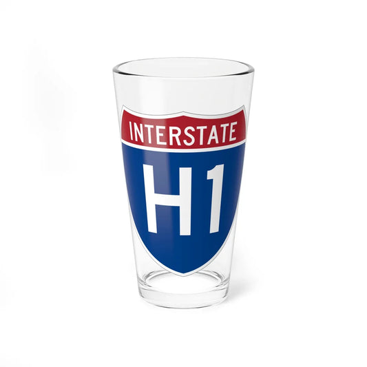 I-H1 (Hawaii) (Road Sign) Pint Glss 16oz 16oz - Go Mug Yourself