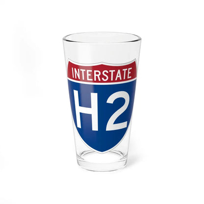 I-H2 (Hawaii) (Road Sign) Pint Glass 16oz 16oz - Go Mug Yourself