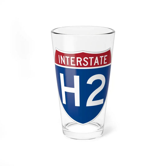 I-H2 (Hawaii) (Road Sign) Pint Glass 16oz 16oz - Go Mug Yourself