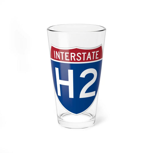 I-H2 (Hawaii) (Road Sign) Pint Glss 16oz 16oz - Go Mug Yourself