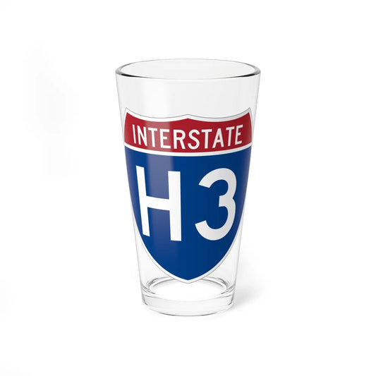 I-H3 (Hawaii) (Road Sign) Pint Glss 16oz 16oz - Go Mug Yourself