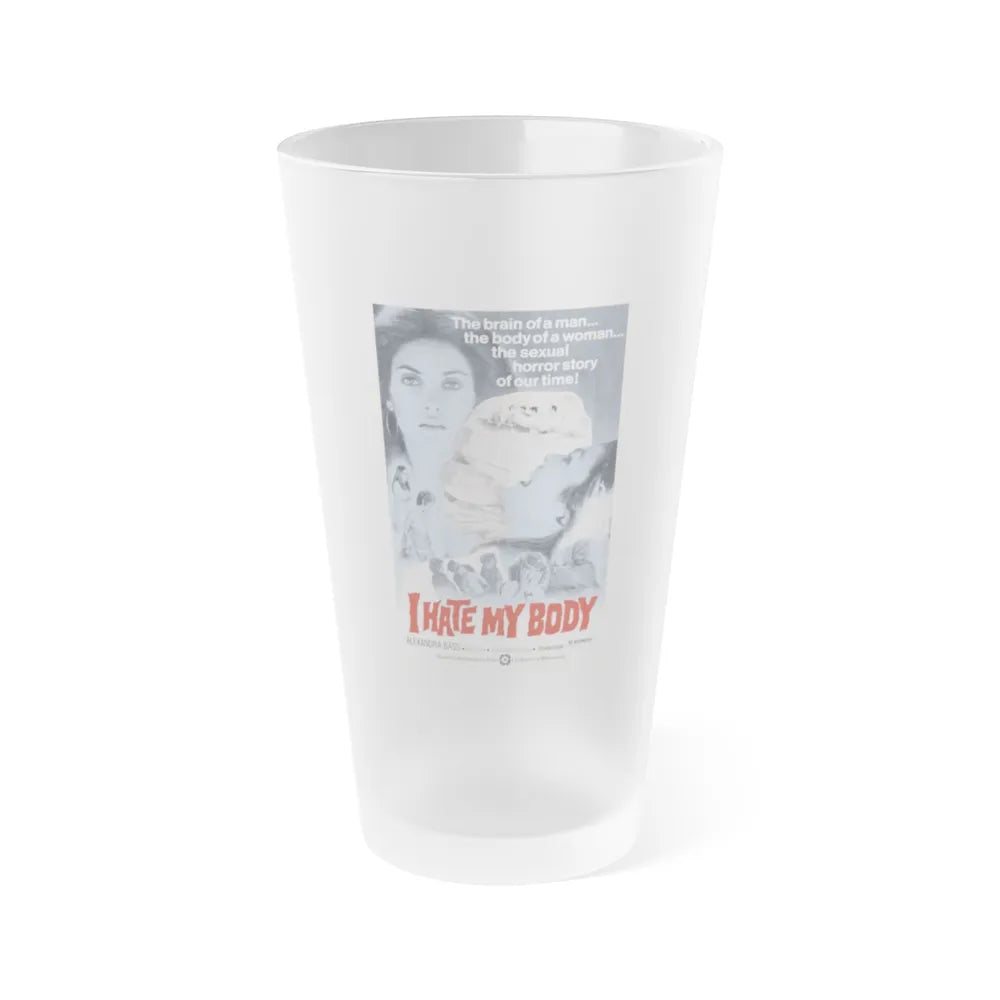 I HATE MY BODY 1974 Movie Poster - Frosted Pint Glass 16oz-16oz-Frosted-Go Mug Yourself