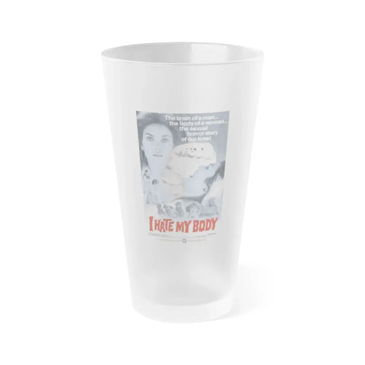 I HATE MY BODY 1974 Movie Poster - Frosted Pint Glass 16oz 16oz Frosted - Go Mug Yourself