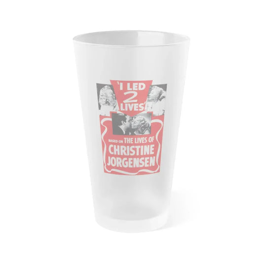 I LED 2 LIVES (GLEN OR GLENDA) 1953 Movie Poster - Frosted Pint Glass 16oz 16oz Frosted - Go Mug Yourself