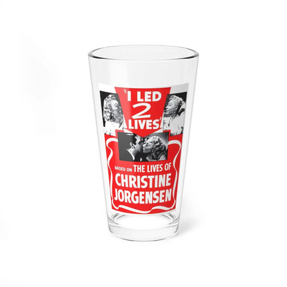 I LED 2 LIVES (GLEN OR GLENDA) 1953 Movie Poster - Pint Glass 16oz-16oz-Go Mug Yourself