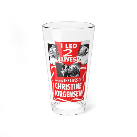 I LED 2 LIVES (GLEN OR GLENDA) 1953 Movie Poster - Pint Glass 16oz 16oz - Go Mug Yourself