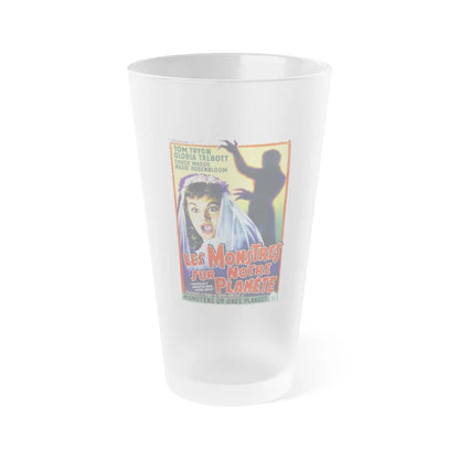 I MARRIED A MONSTER FROM OUTER SPACE (belgian) 1958 Movie Poster - Frosted Pint Glass 16oz-16oz-Frosted-Go Mug Yourself