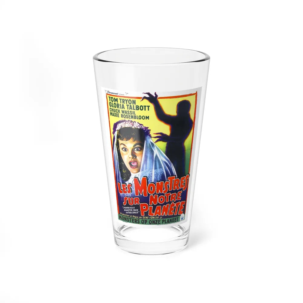 I MARRIED A MONSTER FROM OUTER SPACE (belgian) 1958 Movie Poster - Pint Glass 16oz-16oz-Go Mug Yourself