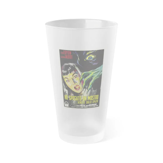 I MARRIED A MONSTER FROM OUTER SPACE (ITALIAN) 1958 Movie Poster - Frosted Pint Glass 16oz-16oz-Frosted-Go Mug Yourself