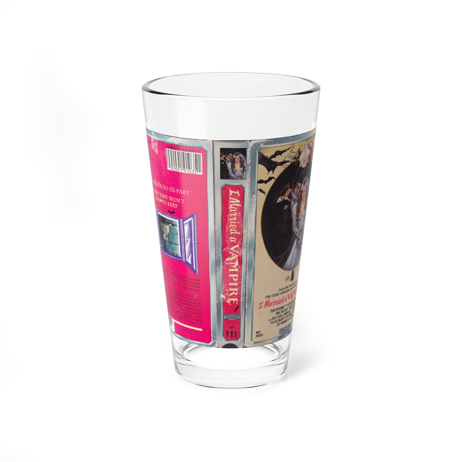 I MARRIED A VAMPIRE (VHS COVER) Pint Glass 16oz-16oz-Go Mug Yourself