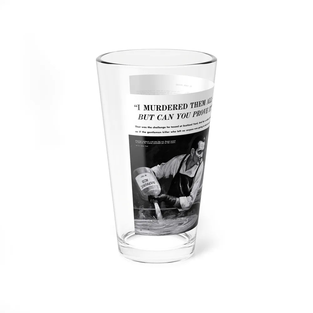 I Murdered them All - But Can You Prove It, Action for Men, May 1960 - Pint Glass 16oz-Go Mug Yourself