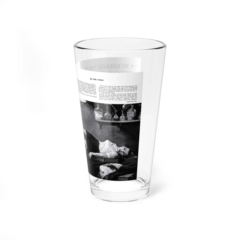 I Murdered them All - But Can You Prove It, Action for Men, May 1960 - Pint Glass 16oz-Go Mug Yourself