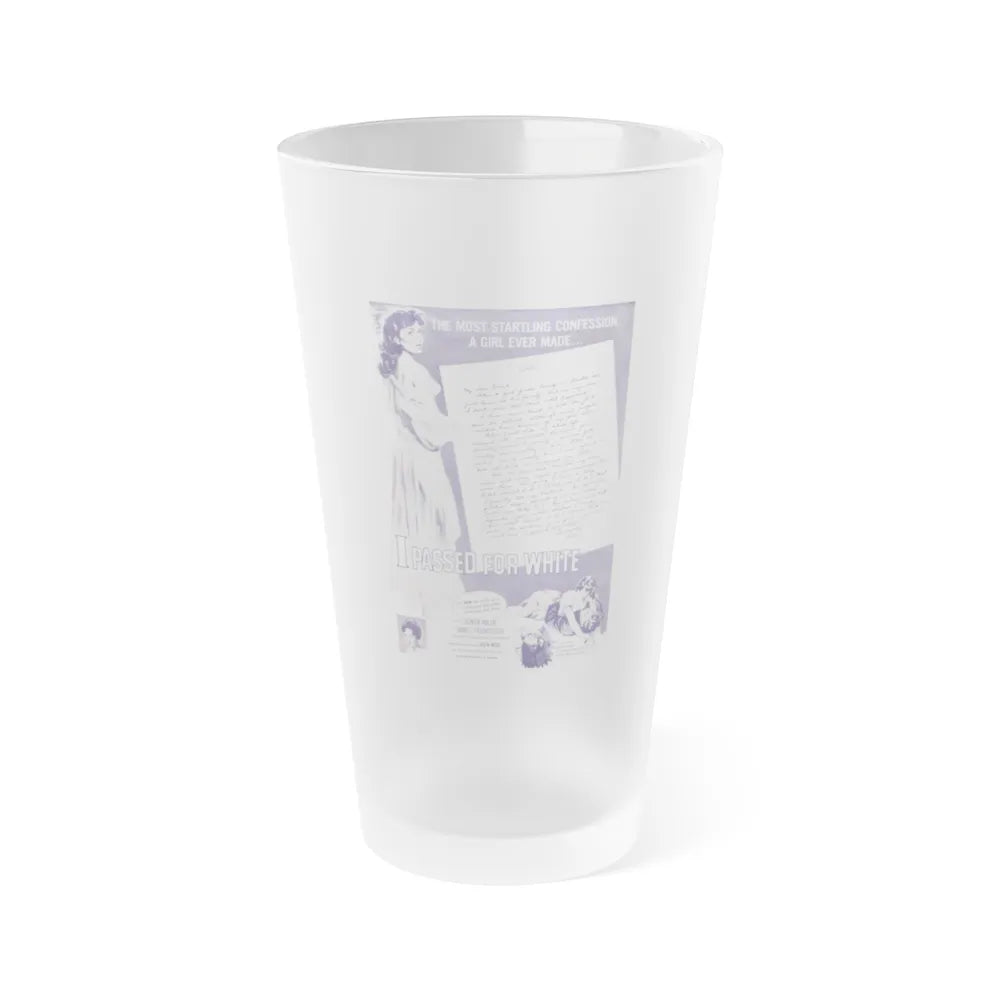 I PASSED FOR WHITE (2) 1960 Movie Poster - Frosted Pint Glass 16oz-16oz-Frosted-Go Mug Yourself