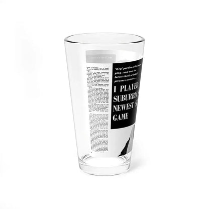I Played Suburbia's Newest Sex Game, Rage For Men, December 1956 - Pint Glass 16oz - Go Mug Yourself