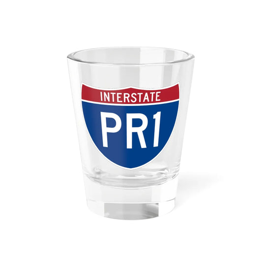 I-PR1 (Puerto Rico) (Road Sign) Shot Glass 1.5oz 1.5oz - Go Mug Yourself