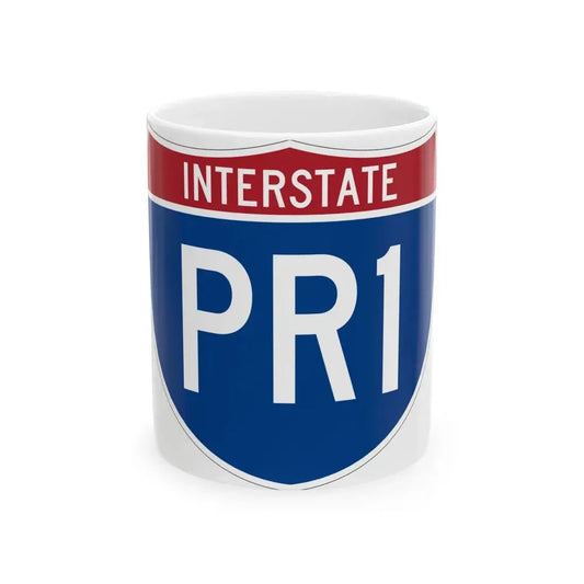 I-PR1 (Puerto Rico) (Road Sign) White Coffee Mug 11oz - Go Mug Yourself