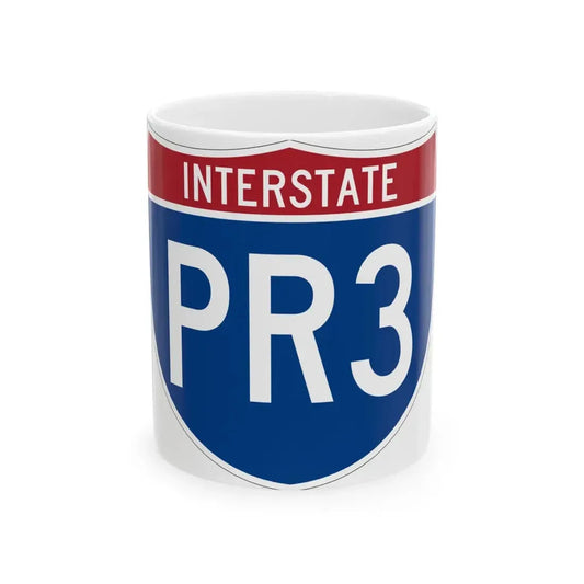 I-PR3 (Puerto Rico) (Road Sign) White Coffee Mug 11oz - Go Mug Yourself
