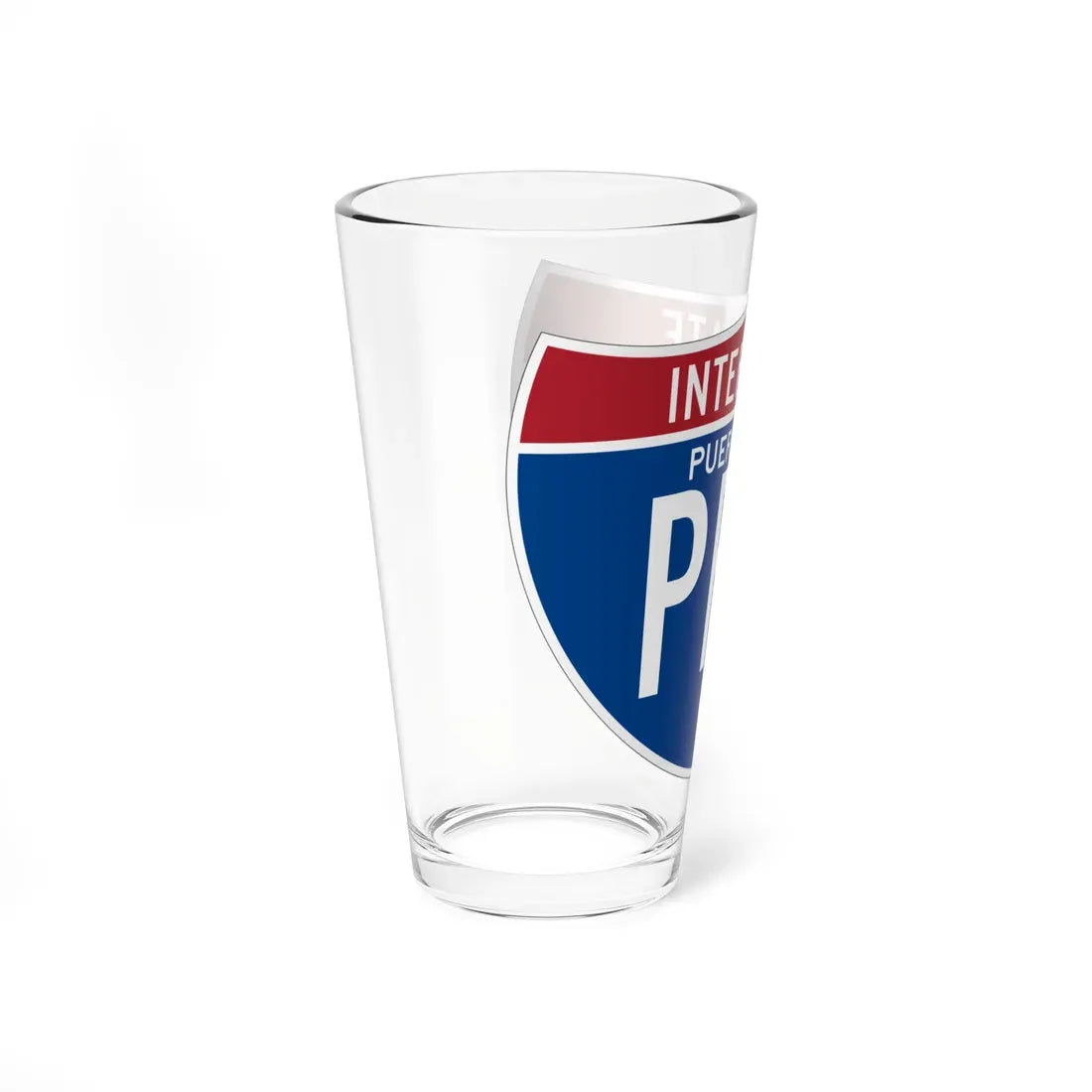 I-PRI1 PR (Puerto Rico) (Road Sign) Pint Glass 16oz - Go Mug Yourself