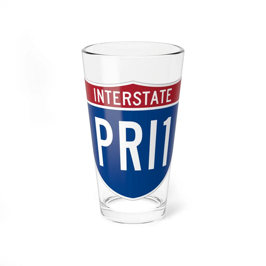 I-PRI1 (Puerto Rico) (Road Sign) Pint Glass 16oz 16oz - Go Mug Yourself