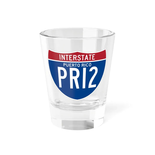 I-PRI2 PR (Puerto Rico) (Road Sign) Shot Glass 1.5oz 1.5oz - Go Mug Yourself