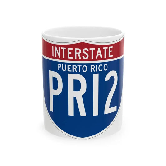 I-PRI2 PR (Puerto Rico) (Road Sign) White Coffee Mug 11oz - Go Mug Yourself