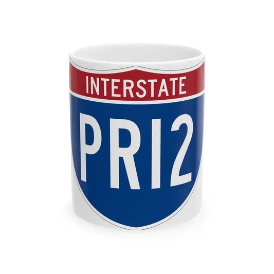 I-PRI2 (Puerto Rico) (Road Sign) White Coffee Mug 11oz - Go Mug Yourself
