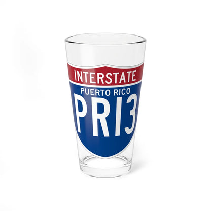 I-PRI3 PR (Puerto Rico) (Road Sign) Pint Glass 16oz 16oz - Go Mug Yourself