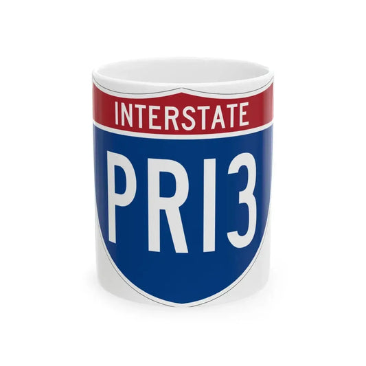 I-PRI3 (Puerto Rico) (Road Sign) White Coffee Mug 11oz - Go Mug Yourself