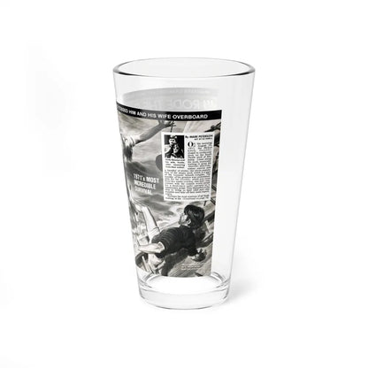 I Rode The Pacific In A Wooden Coffin, Men magazine, January 1972 - Pint Glass 16oz-Go Mug Yourself