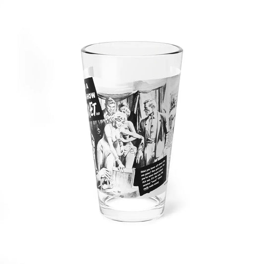 I Run A Girlie-Show Racket, Rage for Men, February 1957 - Pint Glass 16oz 16oz - Go Mug Yourself