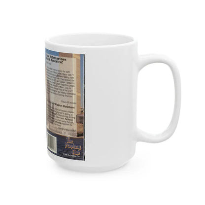 I SAW SUBMARINES ATTACK AMERICA (VHS COVER) - White Coffee Mug - Go Mug Yourself