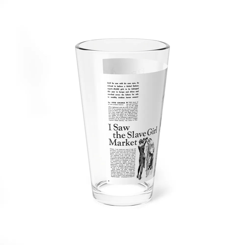 I Saw the Slave Girl Market, True Adventures, December 1960 - Pint Glass 16oz-Go Mug Yourself