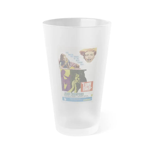 I SAW WHAT YOU DID 1965 Movie Poster - Frosted Pint Glass 16oz 16oz Frosted - Go Mug Yourself