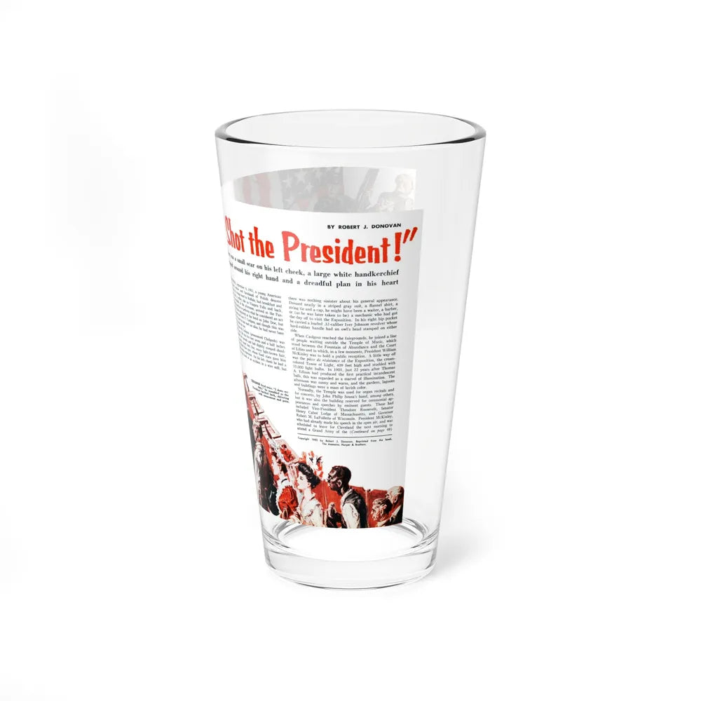 I Shot The President, Real magazine, January 1956 - Pint Glass 16oz-Go Mug Yourself