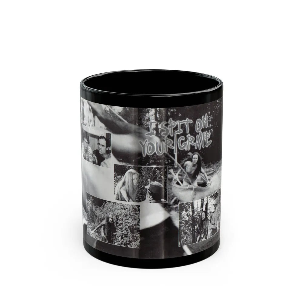 I SPIT ON YOUR GRAVE INSIDE COVER (VHS COVER) - Black Coffee Mug-11oz-Go Mug Yourself