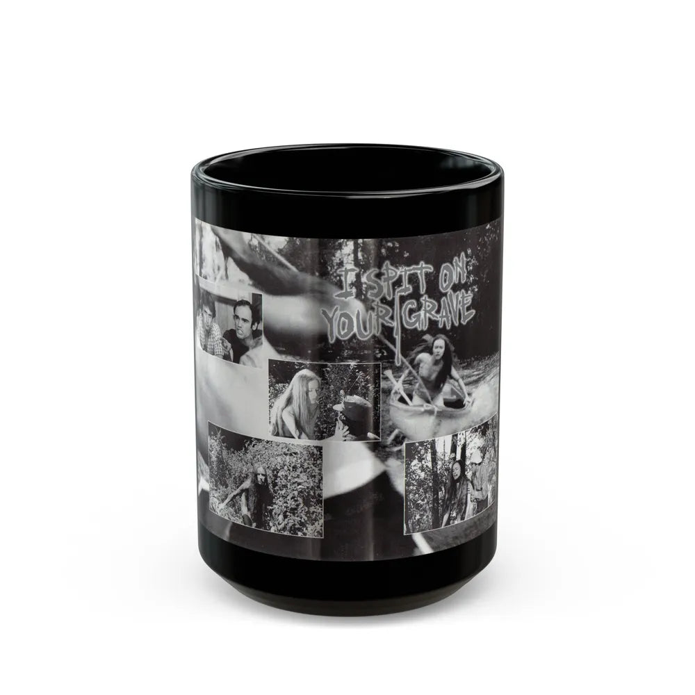 I SPIT ON YOUR GRAVE INSIDE COVER (VHS COVER) - Black Coffee Mug-15oz-Go Mug Yourself