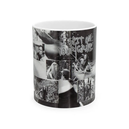 I SPIT ON YOUR GRAVE INSIDE COVER (VHS COVER) - White Coffee Mug 11oz - Go Mug Yourself